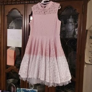 Coral lace easter dress